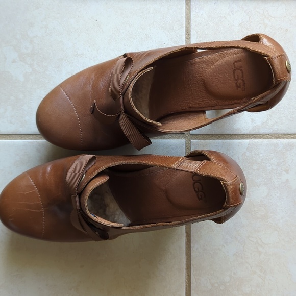 UGG 9.5 Celestina Shearling Platform Heels - Picture 10 of 11